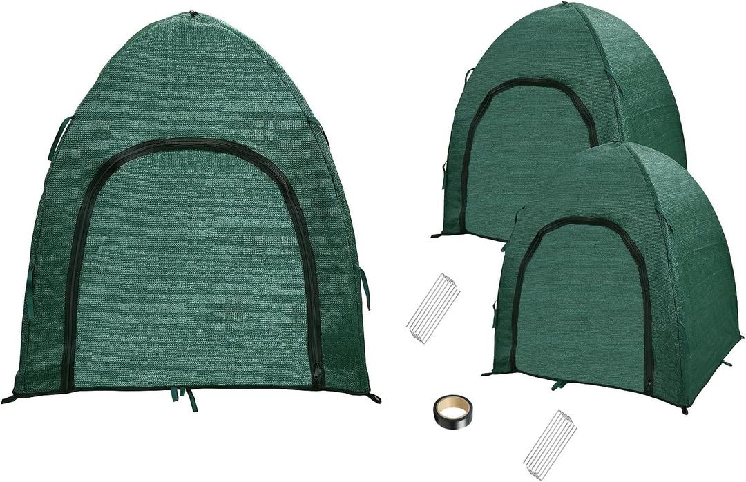 Winter Plant Covers for Snow and Ice Protection Shrub Cover Freeze Protection Plant Tent Protect Outdoor Plant and Potted Plant from Snow Frost Sun and Animal with Zipper Door 36*36*40 (2Packs)