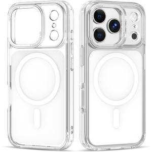 ACANDYA Magnetic for iPhone 17-Pro-Max Case Compatible with Magsafe Military-Grade Protection Women Men 17Max Cover Anti-Slip Shockproof Bumper Case for iPhone 17pro Max 17 Promax 6.9inch Clear White