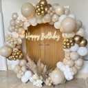3 x Archloon White Sand Gold Balloons Garland Arch Kit,192PCS White Nude Balloons with Metallic Chrome Gold Latex Balloons for Birthday Decorations
