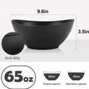 PYRMONT Large Salad & Wheat Straw Bowls - 65oz Serving Set of 4 for Kitchen, Soup, Cereal, Pasta - Microwave & Dishwasher Safe, BPA-Free