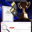 IVANKY 8K DisplayPort Cable 1.4, VESA Certified DP Cable 6.6ft (8K@60Hz, 4K@144Hz, 2K@240Hz)HBR3 Support 32.4Gbps, HDR, HDCP 2.2, FreeSync G-Sync, Braided Display Port for Gaming Monitor, Graphics, PC