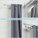 Double Curtain Rods with Aluminum Bouquet Brackets and Round Finials,Matte White Curtain Rods for Windows 48 to 86 inch,1-Inches Front and 5/8 Inches Back Double Window Drapery Rod for Blackout or Room Darkening Panels