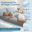BEDELITE Cooling Body Pillow for Adults, Creative Ultra Soft Cool-Touch Quilted Nylon-Spandex Body Pillow Cover, Adjustable Memory Foam Long Pillow for Side Sleepers, Pregnancy & Back Pain (Light Grey)