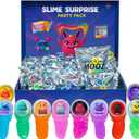 Mini Slime Party Favors for Kids -25 Blind Bag –Cloud/Butter/Crunchy/Galaxy Slime with Fake Tattoos, Sensory Toys for Girls & Boys, Xmas Gifts, Goodie Bag Stuffers, Birthday Party, Classroom Prizes