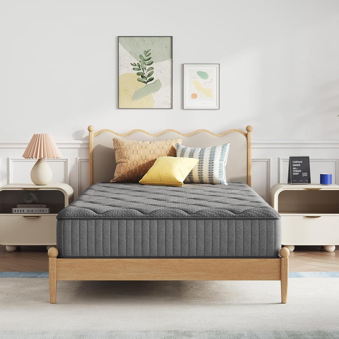 Novilla Twin Mattress for Kids,6 Inch Hybrid Twin Size Mattress with Bonnell Coil & Gel Memory Foam Layer for Pressure Relief & Breathable Construction Mattresses in a Box CertiPUR-US Certified