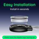 WhoseID Compatible with Apple Airtag Case Keychain Holder, IPX8 Waterproof Air Tag Cases Easy Twist-Off Cap with Durable Matel Keyring for Luggage, Item Finder, Backpack, Kids(Transparent, 1-Pack)