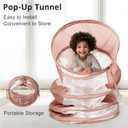 Eterish Kids Play Tunnel Toys for Toddlers, Pop Up Tents for Kids or Pets, Gift for Boy and Girl Play Tunnel Indoor and OutdoorApricot Clouds