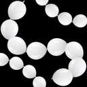 Meanplan 100 Pcs Link Balloon Quick Linking Latex Connected Balloons Linkable for Easter Wedding Independence Day Birthday Party Decoration(12 Inch,White)