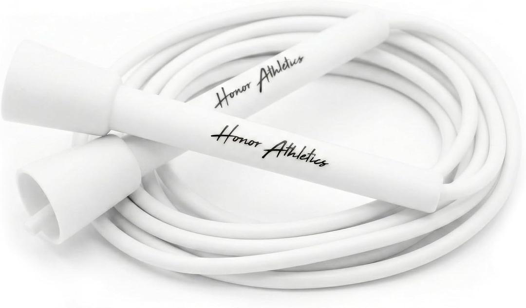 HONOR ATHLETICS Speed Rope, Skipping Rope - Best for Double Under, Boxing, MMA, Cardio Fitness Training Condition - Jump Rope (11 ft rope  (Fits users over 6'3"), White)