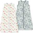 Toddler Sleep Sacks 2T-4T, 0.5 TOG Light Summer Wearable Blankets, Extra Long XL Sleeping Bags, 2 Pack