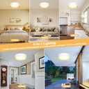 BrightHome 2-Pack 16in Flush Mount LED Ceiling Light, 30W(300W Equiv) 3000LM, 5CCT 2700K 3000K 4000K 5000K 6000K, Dimmable Modern Flush Mount Light for Bedroom, Bathroom, Hallway, White and Gold
