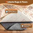 Veken Non Slip Cushioned Runner Rug Pad Gripper 2 x 6 Ft, Felt and Silicone Backing, 1/4 inch Thick Carpet Liner for Hardwood Floors and Finishes, Under Area Rugs Anti Skid Mat, Keep Rugs in Place