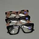 REAVEE Oprah Style Reading Glasses for Women, Blue Light Blocking Cute Oversized Square Computer Readers Spring Hinge