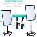 40 X 28 Inch Mobile Magnetic Whiteboard on Wheels, Rolling Dry Erase Board Easel on Height Adjustable Stand with Flipchart Paper Pad (25 Sheets) for Class Teaching, Office Meeting & Workshops