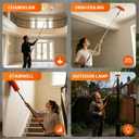 Light Bulb Changer for High Ceilings, 12FT Pole 20FT Reach, 10-Piece Kit-Orange