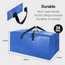 VELVETSURE Heavy Duty Extra Large Moving Bags W/Backpack Straps - Strong Handles & Zippers, Storage Totes For Space Saving, Fold Flat, Alternative to Box and Bin (Set of 6, Multicolor)