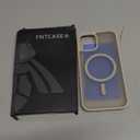 FNTCASE for iPhone 12 Phone Case: for iPhone 12 Pro Magnetic Matte Textured Military Grade Drop Protection Translucent Cell Cover - Slim Durable Shockproof Protective Bumper (Off White)