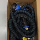 Flexi Hose Expandable Garden Hose with 8 Function Nozzle, 25FT - Lightweight Retractable Garden Hose, Water Hose - No-Kink Flexibility, 3/4 Inch Solid Brass Fittings and Double Latex Core