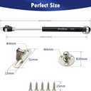 DerBlue 4-Pack 10inch 100N/25lb Gas Struts for Cabinets - Professional Cabinet Shocks and Gas Struts