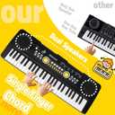 49 Key Piano Keyboard for Kids Music Toys Ages 3-5 Electronic Keyboards Pianos with Microphone for 3 4 5 6 Year Old Boys Girls Birthday Gifts