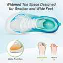 OrthoComfoot Men's Orthopedic Diabetic Wide Running Shoes: Comfortable Arch Support Sneakers for Plantar Fasciitis, Foot & Heel Pain Relief - Casual Work Walking Shoes (K3-azure Blue)