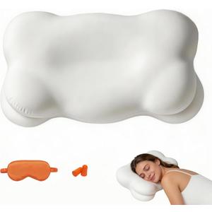 Mellow Sleep Pillow for Neck Support Cloud Pillow Memory Foam Cervical Pillow with Cooling Pillowcase, Adjustable Height for All Sleeping Positions