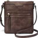 CHOLISS Crossbody Bags for Women, Purses for Women Handbags with Vegan Leather, Travel Purse Over Shoulder Bag, Medium Brown