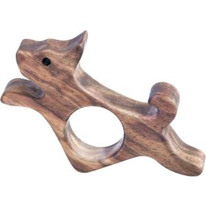 Walnut Dog Book Page Holder, Smooth Finish Wood Book Holder for Reading, Ideal Book Reader Gifts, Book Worm Gifts for Women, Thumb Book Page Holder - for Book Lovers & Literary Gifts (Mini)