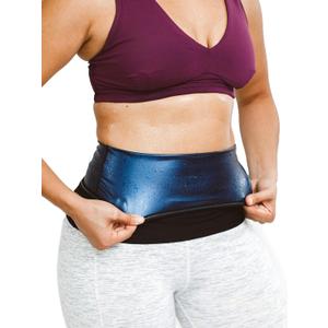 Sweat Shaper Waist Trimmer for Women, Waist Trainer Sauna Belt, Neoprene-free Waist Cincher, Thermo Sauna Slimming Belt (Small, Black)