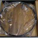 Hanobe Decorative Coffee Table Tray: Brown Wood Tray Round Rustic Wooden Trays Circle Farmhouse Centerpiece Candle Holder for Home Decor Ottoman Counter Display Living Room Organizer 18" (17.7")