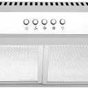 COSMO COS-5U30 30 in. Delta Collection Ducted Under Cabinet Range Hood, Button Controls, Reusable Filters, LED Lights in Stainless Steel
