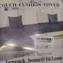 LA MEACK Couch Cushion Covers for Sectional Sofa L Shape Washable Separate Seat Chaise Couch Cover Stretch Sofa Slipcovers with 2 Pcs Pillowcases(2 Seater + 1 Chaise, Natural)