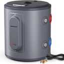MIZUDO  Electric Mini Tank Water Heater, MIZUDO 6 Gallon Point of Use Hot Water heater 1500W, Compact Residential 120V with T&P Valve, Adjustable Thermostat, UL Listed