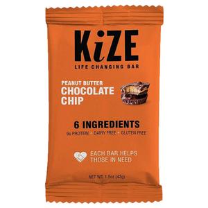 Kize Peanut Butter Chocolate Chip | Real Ingredients, Non GMO, Gluten Free, No Added Sugar, Simple Ingredients, 1.5 Oz