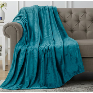 Utopia Bedding Fleece Blanket Throw XL Size Turquoise 300GSM Luxury Anti-Static Fuzzy Soft Microfiber Blanket for Couch, Sofa and Bed (70x50 Inch)