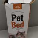 Cat Dog Bed for Pets, Rectangle Pet Bed Gift for Puppy and Kitten, Machine Washable Calming Fluffy Pet Couch Sofa for Indoor Outdoor, Portable Soft Cat Bed with Non-Slip Bottom (Small, Dark Grey)