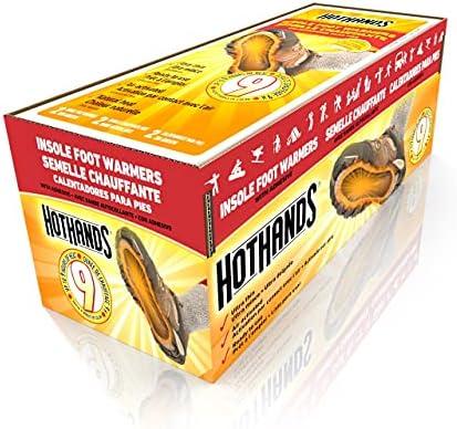 HotHands Insole Foot Warmers - Long Lasting Safe Natural Odorless Air Activated Warmers - Up to 9 Hours of Heat -, Black