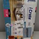 MidWest Homes for Pets 22-Inch iCrate for Extra-Small Breeds, Up to 15 lbs, Double Door Folding Dog Crate with Divider Panel, Leak-Proof Tray & Secure Latches, Portable, Durable & Easy to Assemble (Black)