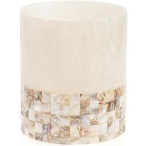 Milano Small Bathroom Trash Can 1.58 Gal / 6L - Decorative Bathroom Wastebasket with Beautiful Mother of Pearl Shells; Modern Round Waste Basket for Room, Bedroom or Living Room Milano Small Bathroom Trash Can 1.58 Gal / 6L - Decorative Bathroom Wastebasket with Beautiful Mother of Pearl Shells; Modern Round Waste Basket for Room, Bedroom or Living Room