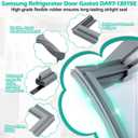 Upgraded DA97-13015E Refrigerator Door Gasket for Samsung Refrigerator Door Seal Replacement 3973651 AP5915104 PS9604275 Compatible with Samsung French Door Gasket RF23HCEDBSR RF28HDEDBSR RF28HDEDTSR