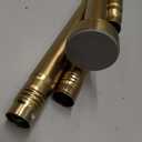 Adjustable 12-20INCH Warm Gold Curtain Rods,Heavy Duty Side Curtain Rod