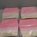 Weysat 4 Pack Christmas Empty Pink Gift Baskets Small Woven Cotton Rope Baskets with Gift Bags Ribbons and Handles, 12" x 8" x 5" Cute Storage Box for Birthday Nursery Toy Treat Wrap Organizer