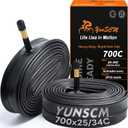 2-PCS 700C Heavy Duty Bike Tubes 700x25C/26C/28C/32C/34C AV4825/34-622 700C Bicycle Inner Tubes Compatible with 700x25C 700x26C 700x27C 700x28C 700x30C 700x32C 700x34C Bike Tire Tubes Schrader Valve