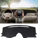 BIBLOZ Dash Cover for Toyota Sienna 2004-2010 Accessories Black Flannel Dashboard Cover Mat Car Dashboard UV Sun Protection