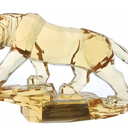 Acrylic Tiger Figurine Glass Collection Ornament Statue Animal Collectible Table Decor Home Decor (Amber)