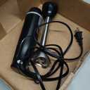 Bonsenkitchen Hand Blender, Immersion Blender with 2 Mixing Speed, Electric Handheld Mixer Portable Stick Mixer with Stainless Steel Blades for Soup, Smoothie, Puree, Baby Food (Single, Black)