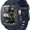 amBand M1 Sport Case Band for Apple Watch Ultra 3/2/1 & SE 3/2/1 & Series 11 10 9 8 7 6 5 4 3 49mm 46mm 45mm 44mm 42mm 41mm 40mm 38mm, Shockproof & Scratch Resistant Rugged Bumper for Men (Navy Blue)