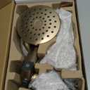 Delta 6-Setting PivotPro 3-in-1 Combination Shower Head with ProClean Spray, Brushed Gold Round Shower Head Rainfall with Handheld Spray, 1.75 GPM, Champagne Bronze 75649CZ