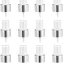 uxcell 11 Pcs Silver White Spray Top, 24/410 Fine Mist Sprayer Reusable Replacement Spray Bottle Pump Plastic Top for Cosmetic Perfume and Body Sprays Bottle