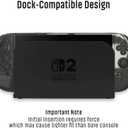 Transparent TPU Case for Nintendo Switch 2 - Shockproof Cover with Enhanced Heat Dissipation & Anti-Scratch & Dock-Compatible Design & Ergonomic Grip